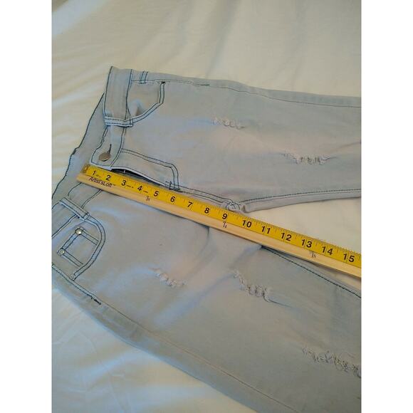 Fredd Marshall Girls distressed 12 Light Wash Skinny Pants Inseam 24” Cotton P3 - Picture 9 of 10